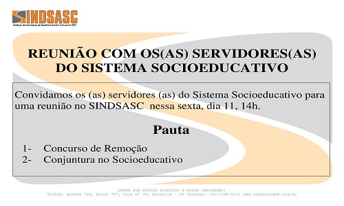 REUNIÃO COM OS(AS) SERVIDORES(AS) DO SISTEMA SOCIOEDUCATIVO